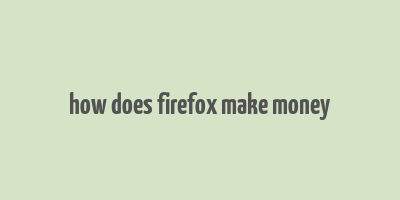 how does firefox make money