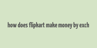 how does flipkart make money by exch