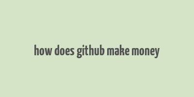 how does github make money