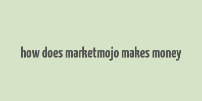 how does marketmojo makes money