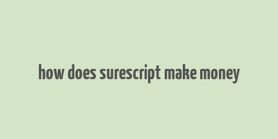 how does surescript make money