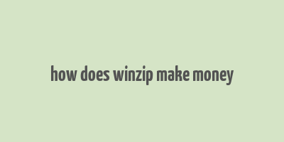 how does winzip make money