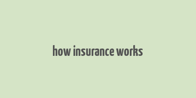 how insurance works