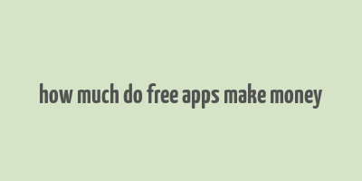 how much do free apps make money