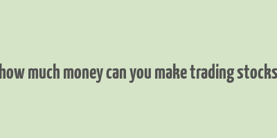 how much money can you make trading stocks