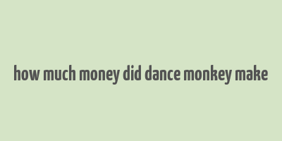 how much money did dance monkey make