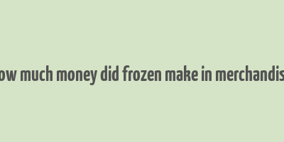 how much money did frozen make in merchandise