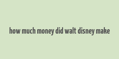 how much money did walt disney make