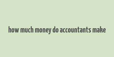 how much money do accountants make