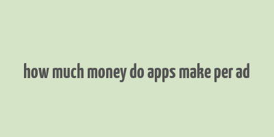 how much money do apps make per ad