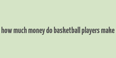 how much money do basketball players make