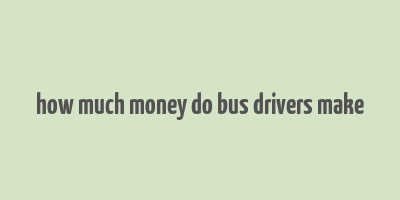 how much money do bus drivers make