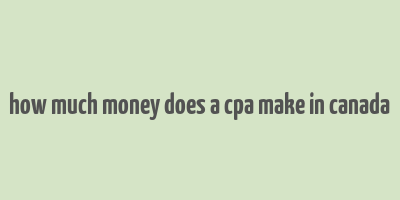 how much money does a cpa make in canada