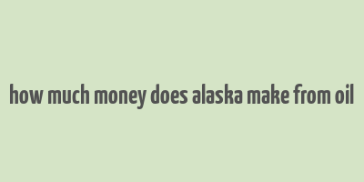 how much money does alaska make from oil