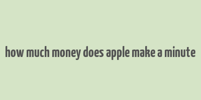 how much money does apple make a minute