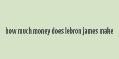 how much money does lebron james make