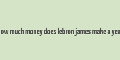 how much money does lebron james make a year