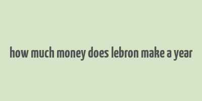 how much money does lebron make a year