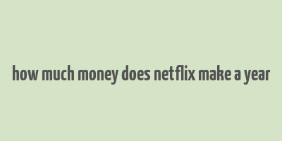 how much money does netflix make a year