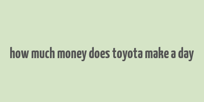 how much money does toyota make a day