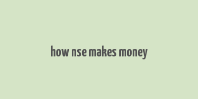 how nse makes money