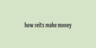 how reits make money