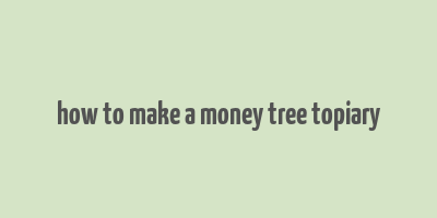 how to make a money tree topiary