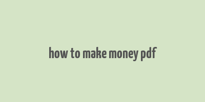 how to make money pdf