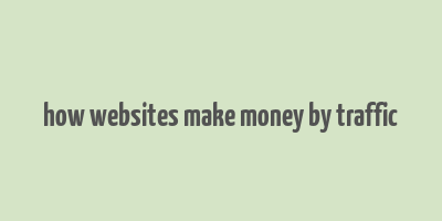 how websites make money by traffic