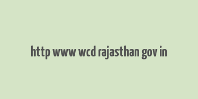 http www wcd rajasthan gov in