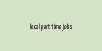 local part time jobs