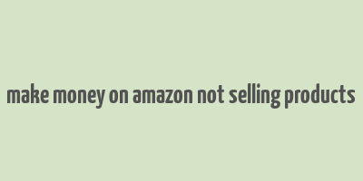 make money on amazon not selling products