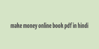 make money online book pdf in hindi