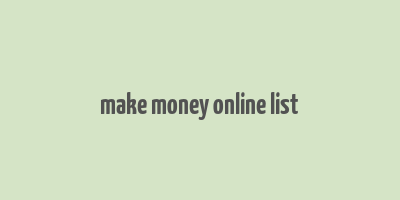 make money online list