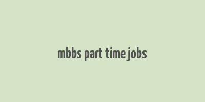 mbbs part time jobs