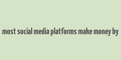 most social media platforms make money by