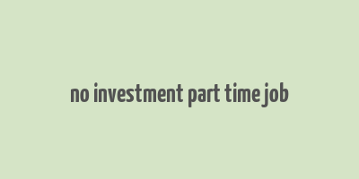 no investment part time job