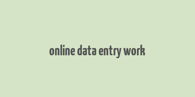 online data entry work