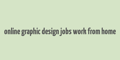 online graphic design jobs work from home