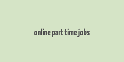 online part time jobs