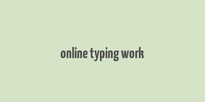 online typing work