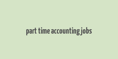 part time accounting jobs