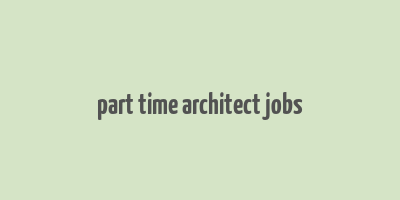 part time architect jobs