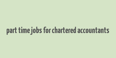 part time jobs for chartered accountants