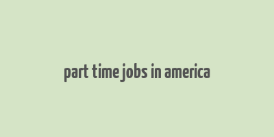 part time jobs in america