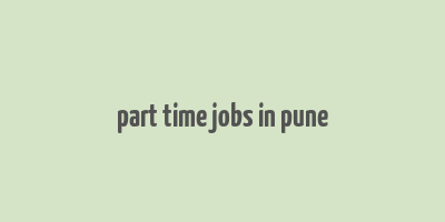 part time jobs in pune