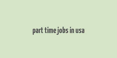 part time jobs in usa