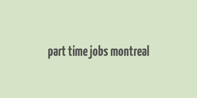 part time jobs montreal