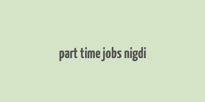 part time jobs nigdi