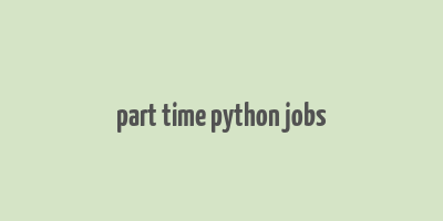 part time python jobs